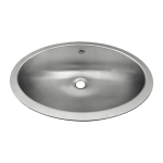 Stainless steel recessed washbasin