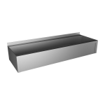 Stainless steel trough with apron, from AISI 304, 1250 mm