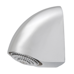 Vandal-proof shower head with possibility to set an angle of water flow