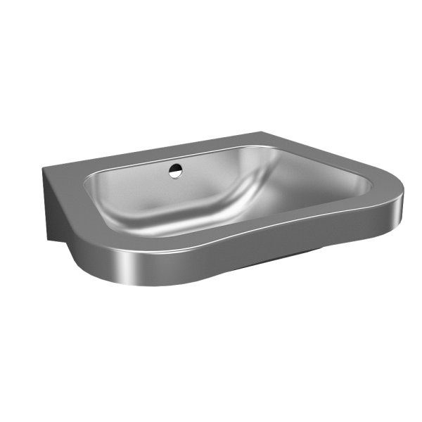 Stainless steel wall hung washbasin for disabled people